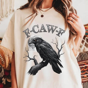 "F-CAW-F" Black Bird Moon T-Shirt