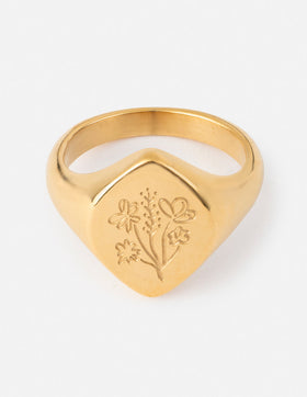 Floral Signet Ring