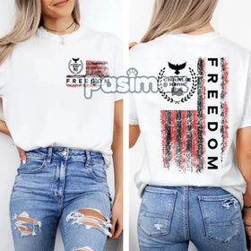 Freedom Charlie Kirk USA Flag T-Shirt