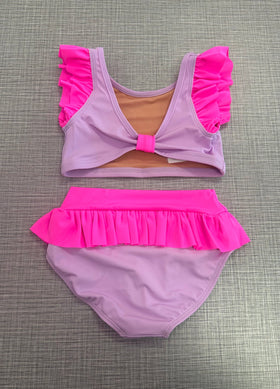 Custom Limited Edition Lilac & Neon Pink Ruffle Set
