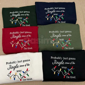 Funny Christmas Embroidered Sweatshirt – Holiday Humor Crewneck