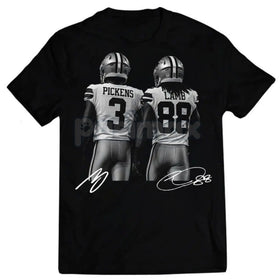 George Pickens & CeeDee Lamb Funny Graphic Tee - Unisex Casual Football Shirt, Game Day Wide Receiver Duo Apparel, Gift for NFL Fans