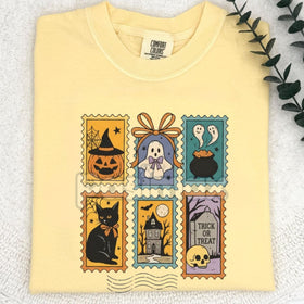 Halloween Cute Ghost Pumpkin Cat Shirt