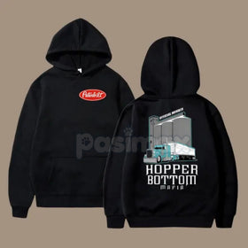 Hopper Bottom Mafia Hoodie – Peterbilt Semi Truck Graphic Pullover, Grain Hauler Trucker Apparel, Unisex