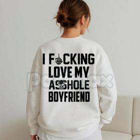 I Love My Boyfriend Sweatshirt | Cute Relationship Jumper | Girlfriend Affection Crewneck | Sweet Couple Gift