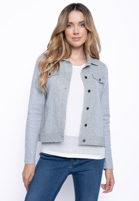 Rib Button-Up Jacket