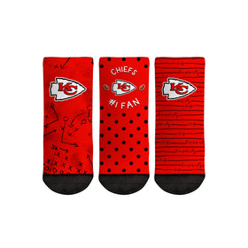 Rock 'Em Socks Kansas City Chiefs - Number 1 Fan 3-Pack (Toddler)