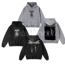 Lorna Shore Pain Remains Hoodie – Dancing Like Flames Washed Heavy Metal Pullover