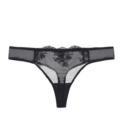 Amour d'Agnette Kim Stretch Lace & Mesh Thong — thong product shot