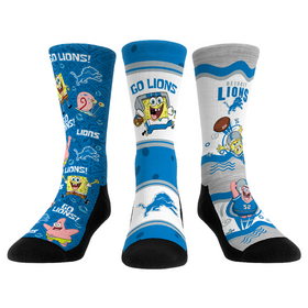 Rock 'Em Socks Detroit Lions - SpongeBob SquarePants - 3-Pack