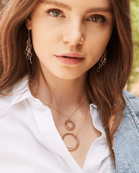 PARKEN JEWELRY Labradorite Halo Necklace Layering Set