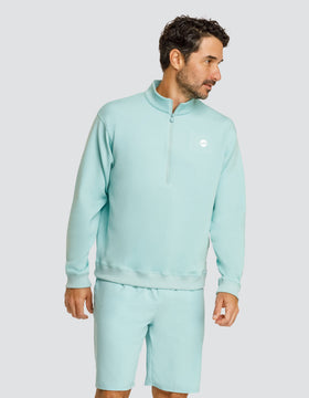 GERRY OVERSIZED QUARTER ZIP PULLOVER - AQUIFER