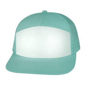 Blank 7 Panel Hat — Mint / White (Unisex)