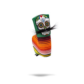 Pins and Aces Mustache Sugar Skull - Blade Putter Cover Black