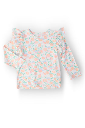 Pretty Pumpkins L/S Ruffle Tee