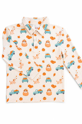 Pumpkin Spice Pups L/S Polo