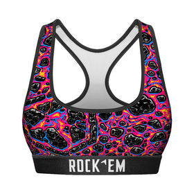 Rock 'Em Socks Women's Sports Bra - Neon Lava
