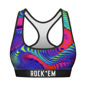 Rock 'Em Socks Women's Sports Bra - Rainbow Trips