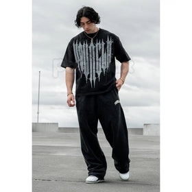 "Revenge" Washed T-Shirt – Oversized Gothic Streetwear Graphic Tee, Heavy Vintage Cotton