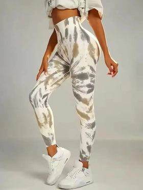 🧘♀️ Tie-Dye Seamless High-Waist Scrunch Butt Leggings