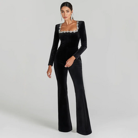 Envy NYC Women's Black Bandage Jumpsuit