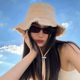 Unisex Tassel Cotton Bucket Hat