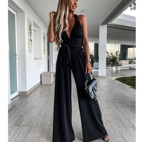 Envy NYC Madison High Waist Wide Leg Jumpsuit