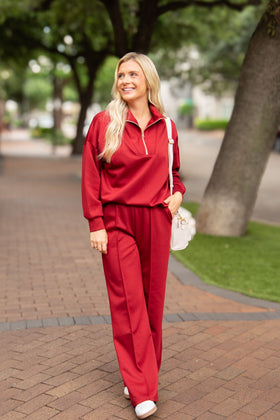 Butter Soft Pants, Maroon