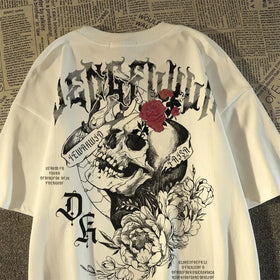 đź’€ Pure Cotton Retro Skull Print T-Shirt