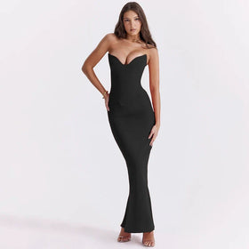 Envy NYC Pristine Corset Maxi Dress