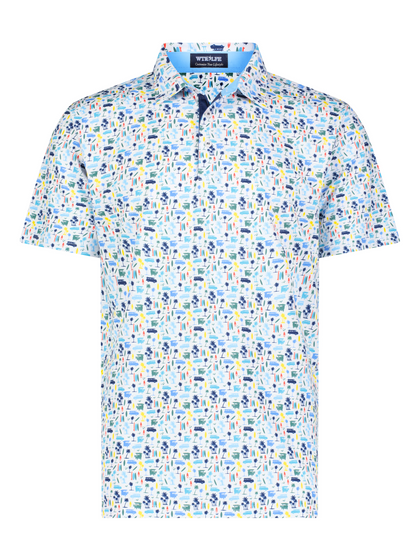 White Water Life Surfs up Polo — main product shot
