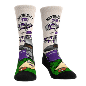 Rock 'Em Socks TCU Horned Frogs - Never Lost a Tailgate