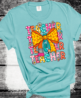 A Blessed Texas Mess Boutique Back to school Teacher Pencil Coquette Bows