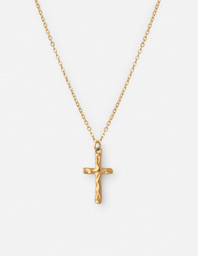 Textured Cross Necklace