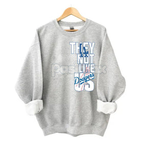 "They Not Like Us" LA Baseball Sweatshirt | West Coast Pride Fan Gear | Dodgers Culture Crewneck