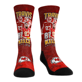Rock 'Em Socks Travis Kelce - Kansas City Chiefs - Retro Photo
