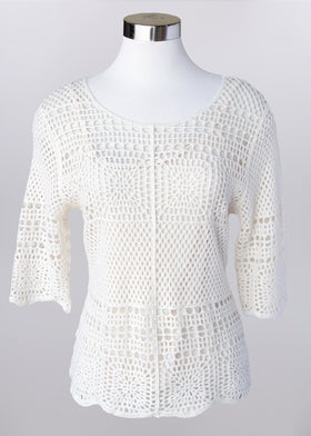 Crochet 3/4 Sleeve Top