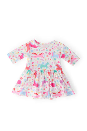 Unicorn Wish 3/4 Sleeve Twirl Bodysuit
