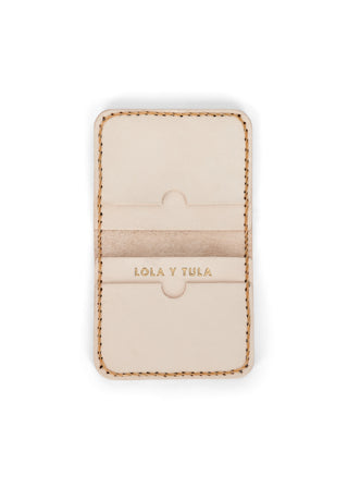Leather Cardholder Wallet Sand