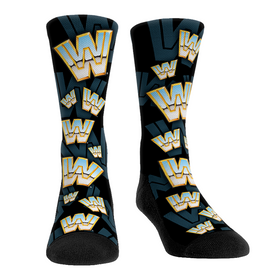 Rock 'Em Socks WWE Throwback Logo - All-Over
