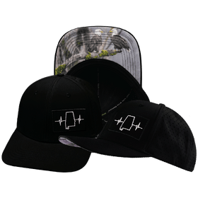 Alabama Hat - Baseball Hat Fit - Black - Laser Mesh