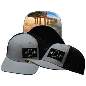 Alabama Hat - Baseball Hat Fit - Gray / Black - Trucker Mesh