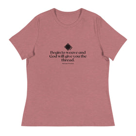 “Begin to Weave” Women’s Relaxed Fit T-Shirt – Designed by Nicole Snow