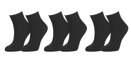 tittimitti tittimitti® Women’s 98% Organic Cotton Ankle Socks 3-Pack – Breathable Everyday Ankle Socks — main product shot