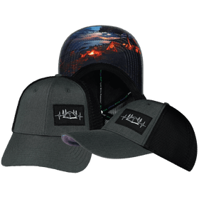Camping Hat - Low Profile - Slate Gray / Black - Soft Trucker Mesh