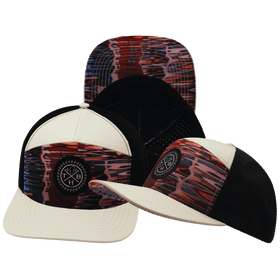 **ADULT** Color Vibes Flat Bill Hat — Art Deco / Cream / Black