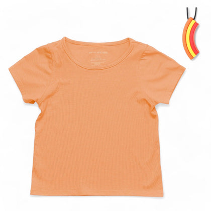 ParkerandTalia The Everday Sensory Friendly Coral Tee w Chewy Necklace- *actual chewy necklace design may vary, but — sensory-friendly tee