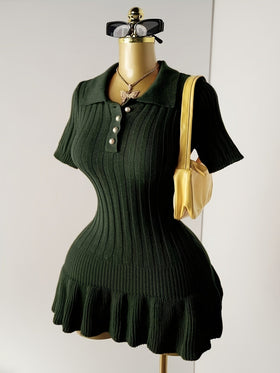 Short Sleeve Sweater Dress