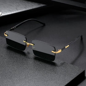 Rimless Crystal Sunglasses – Lightweight & Trendy