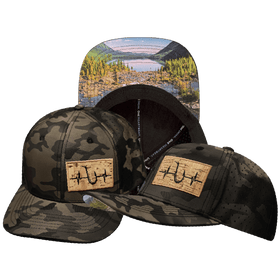 Fishing Hat - Baseball Hat Fit - Tan Camo - Laser Mesh